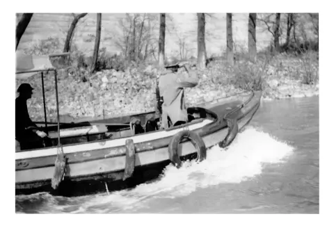40th Corpsman surveying Carentan canal
