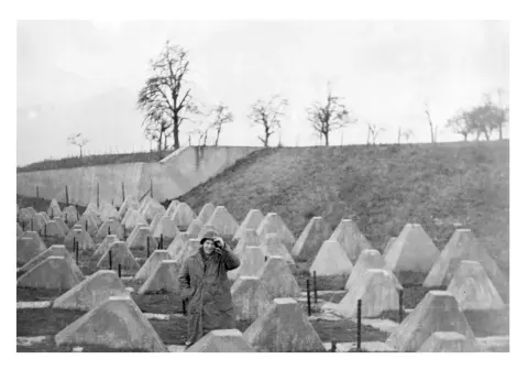 Lt. Westerman at Siegfried Line near Prum