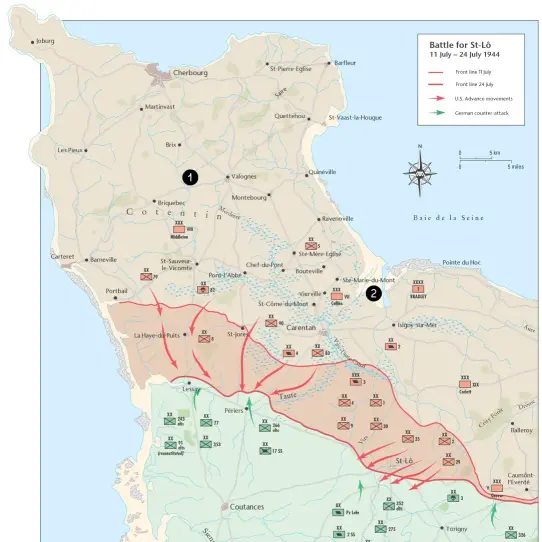 Battle of St Lo map July 1944