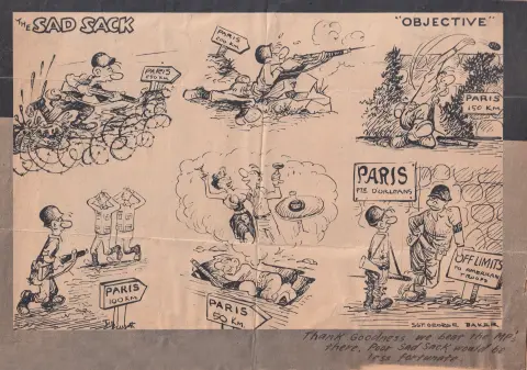 Sad Sack comic clipping