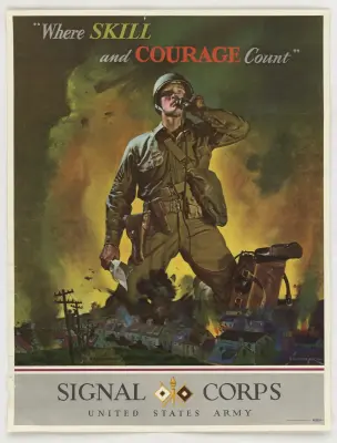 Signal Corps WWII recruitment poster